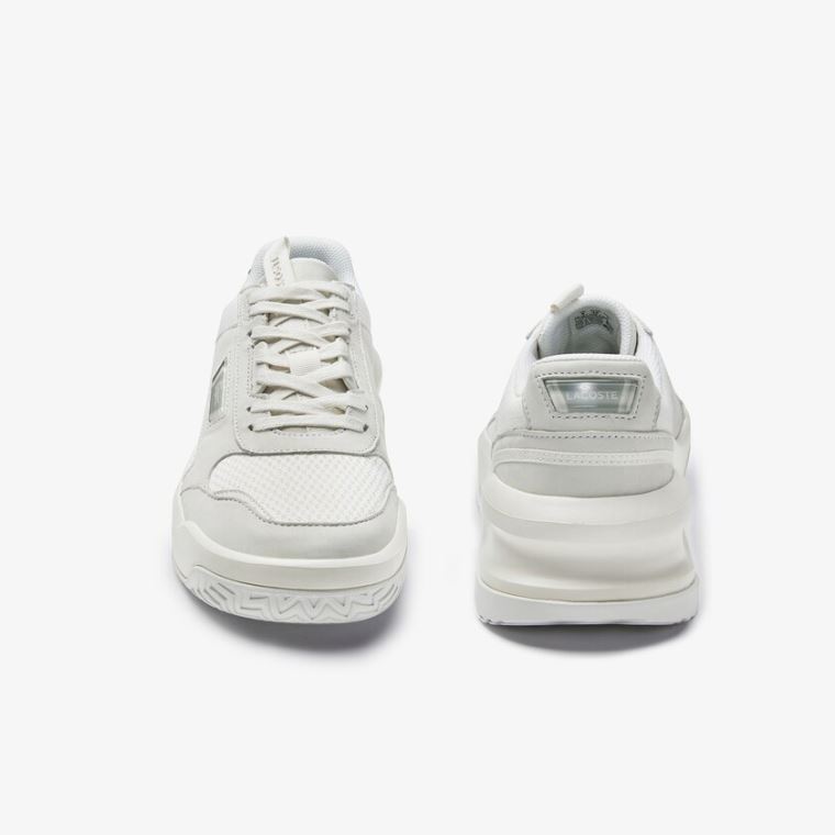 Lacoste Ace Lift Colourblock Lær Sneakers Hvite Hvite | K10cyUqQ