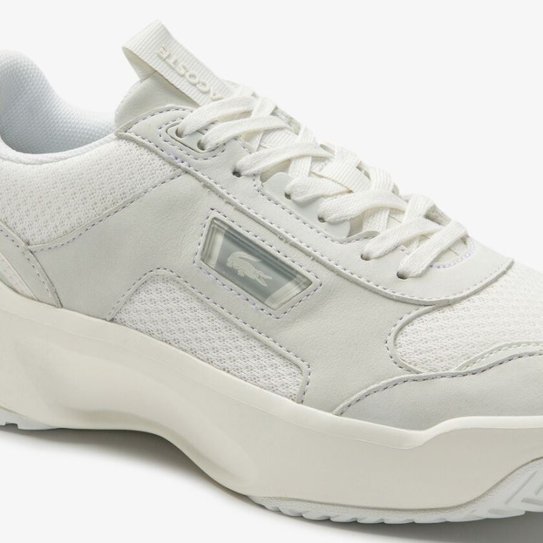 Lacoste Ace Lift Colourblock Lær Sneakers Hvite Hvite | K10cyUqQ