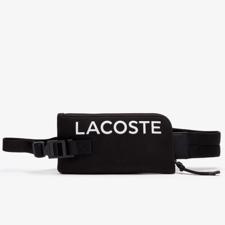 Lacoste Anti-Radiation Flate Crossbody Smartphone Wallet Svarte | 2TbAv6am