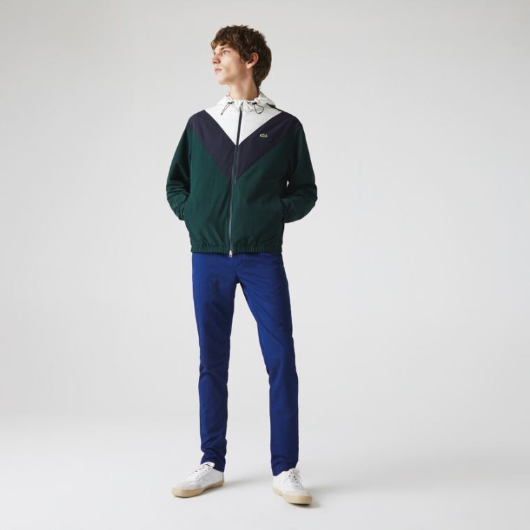 Lacoste Bomull-Linen Chinos Marineblå Blå | QlGEIo34