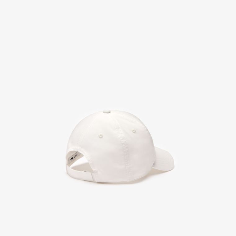 Lacoste Bomull Poplin Logo Cap Hvite | ntWimRks