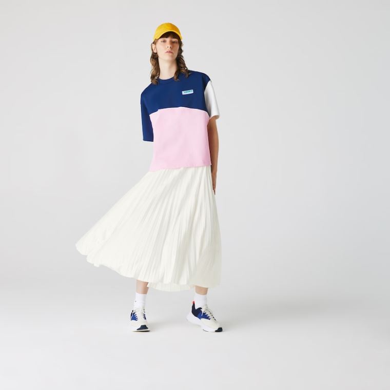 Lacoste Branded Elasticised Pleated Skirt Hvite | 26Nkn1jQ