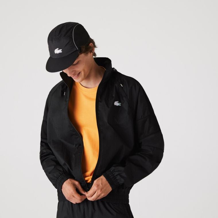 Lacoste CONCEPTS Collaboration Lette Zip-Up Jacket Svarte | lgHdbvli