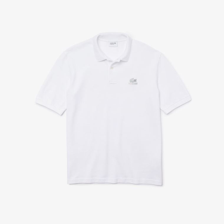 Lacoste CONCEPTS Collaboration Relaxed Polo Hvite | QCpAgNN7