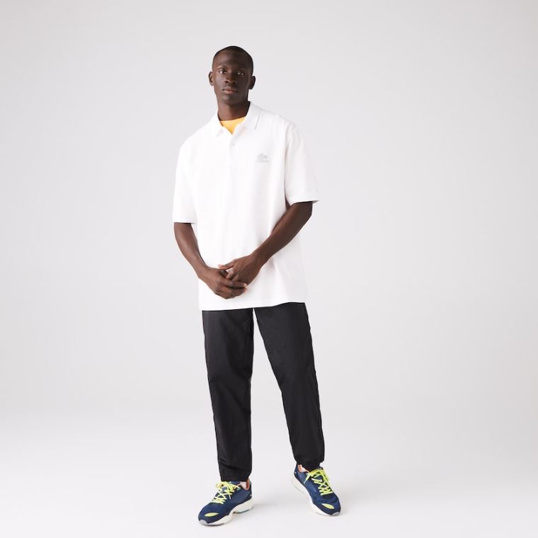 Lacoste CONCEPTS Collaboration Relaxed Polo Hvite | QCpAgNN7