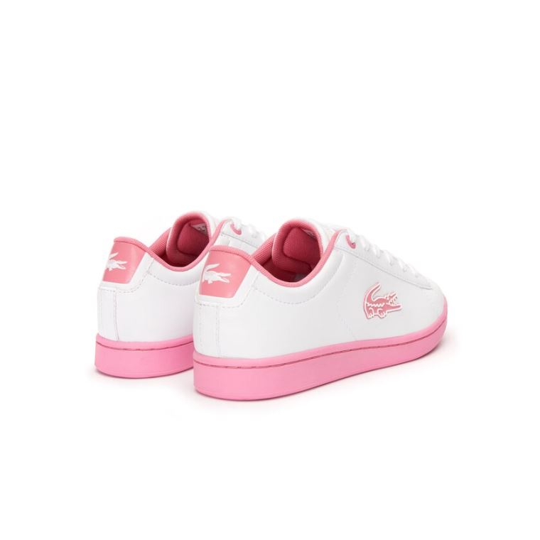 Lacoste Carnaby Evo Blonder-up Syntetisk Sneakers Hvite Rosa | Hb2a8k0B