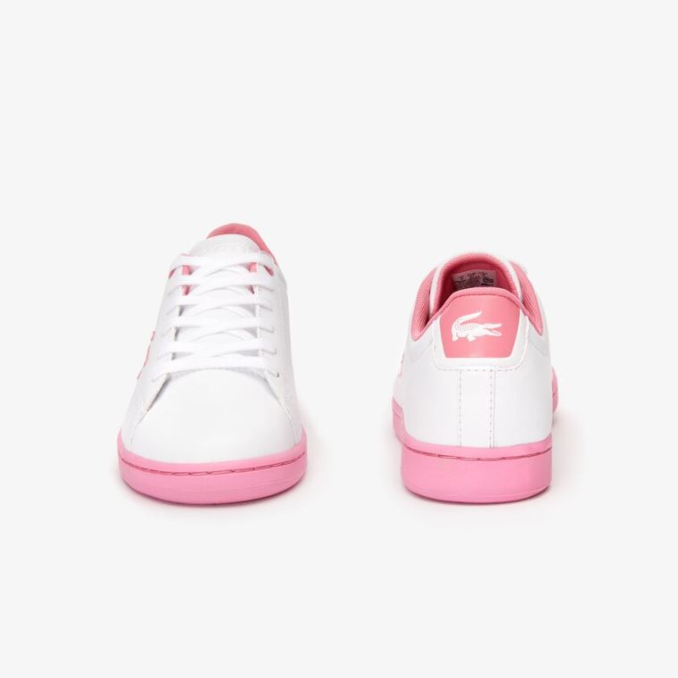 Lacoste Carnaby Evo Blonder-up Syntetisk Sneakers Hvite Rosa | Hb2a8k0B