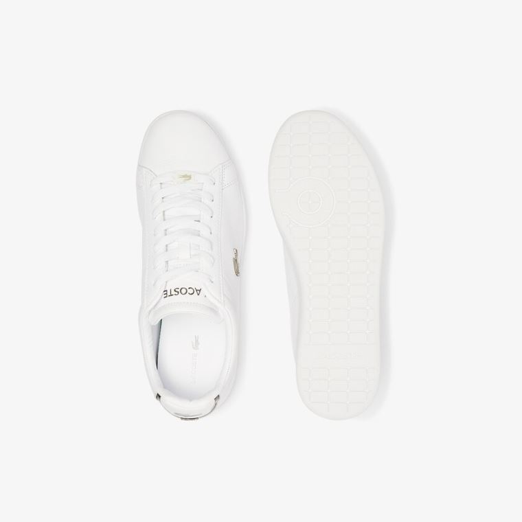 Lacoste Carnaby Evo Lær Platinum Sneakers Hvite Hvite | bQqyrSwp