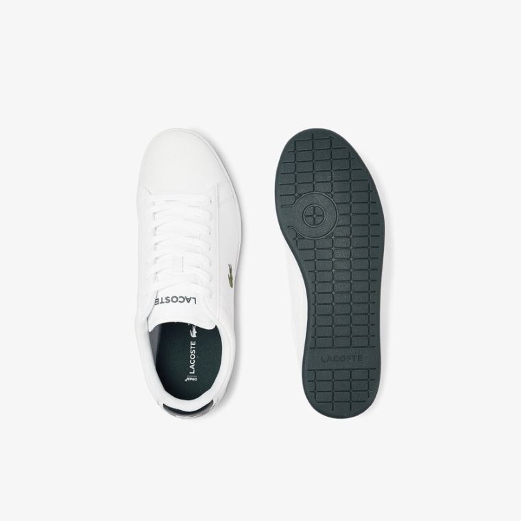 Lacoste Carnaby Evo Lær Sneakers Hvite | NcAYuA7e