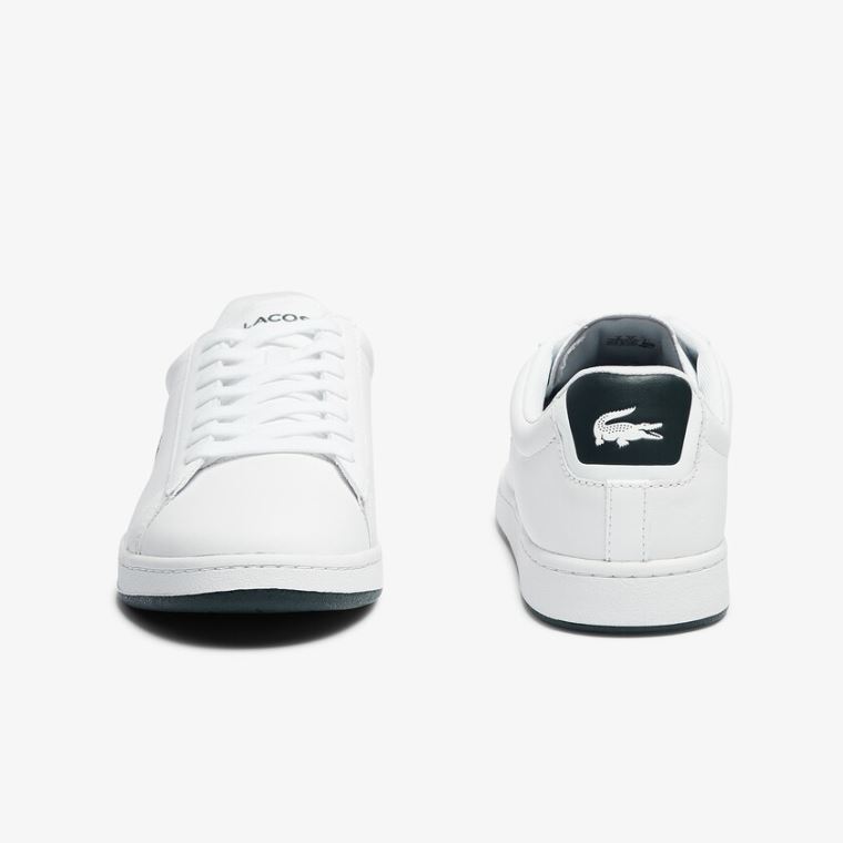 Lacoste Carnaby Evo Lær Sneakers Hvite | NcAYuA7e