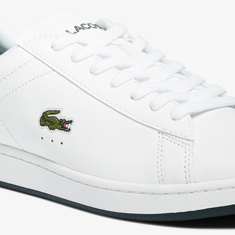 Lacoste Carnaby Evo Lær Sneakers Hvite | NcAYuA7e