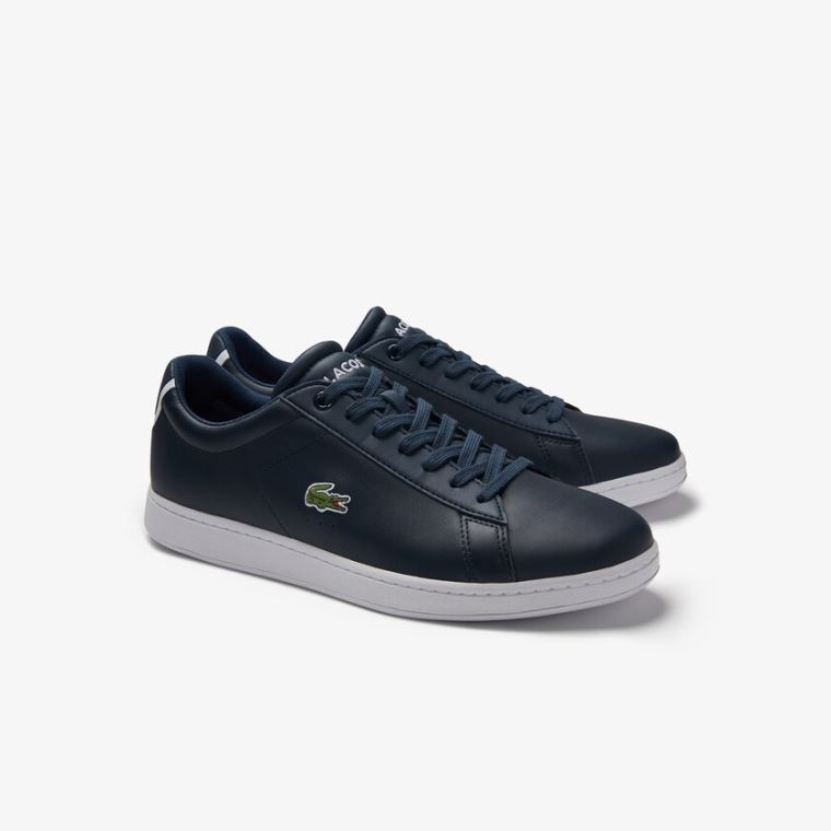 Lacoste Carnaby Evo Lær Sneakers Marineblå Blå | dbMyB2gQ