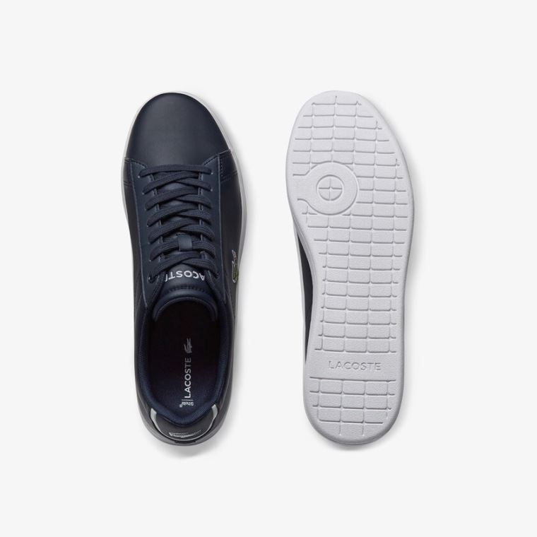 Lacoste Carnaby Evo Lær Sneakers Marineblå Blå | dbMyB2gQ