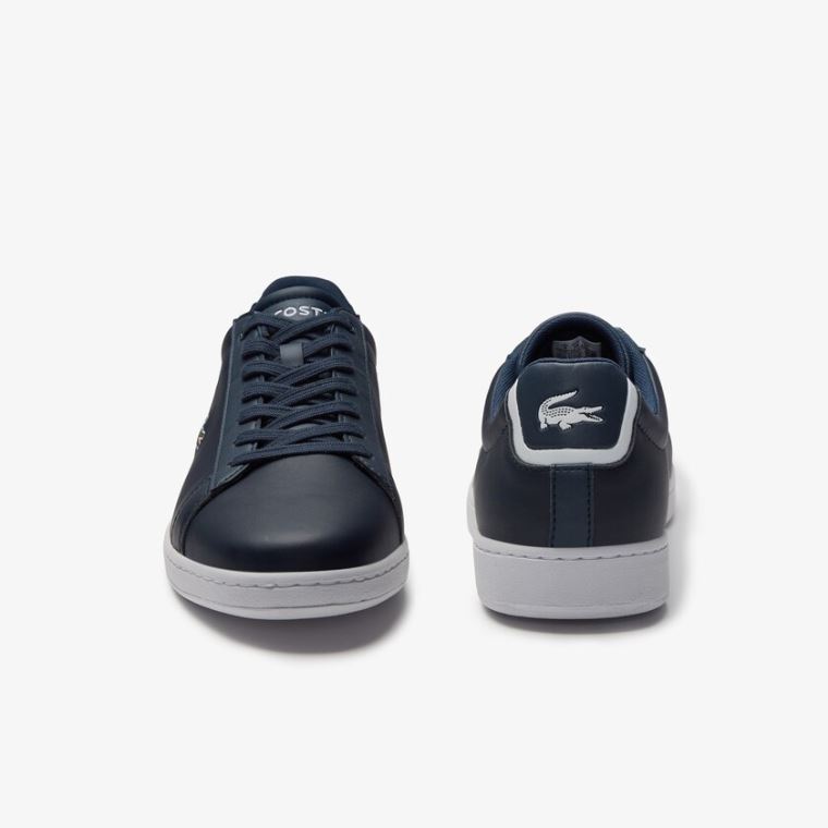 Lacoste Carnaby Evo Lær Sneakers Marineblå Blå | dbMyB2gQ