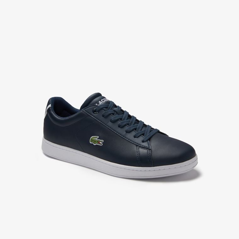 Lacoste Carnaby Evo Lær Sneakers Marineblå Blå | dbMyB2gQ