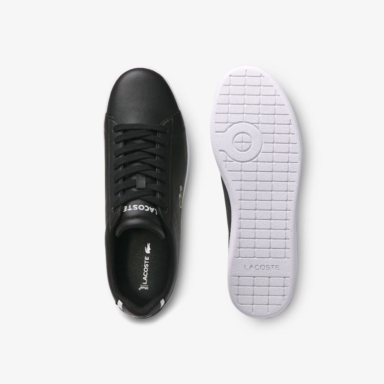 Lacoste Carnaby Evo Lær Sneakers Svarte | VVgGDM9e