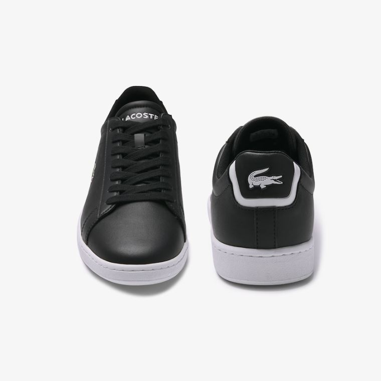 Lacoste Carnaby Evo Lær Sneakers Svarte | VVgGDM9e