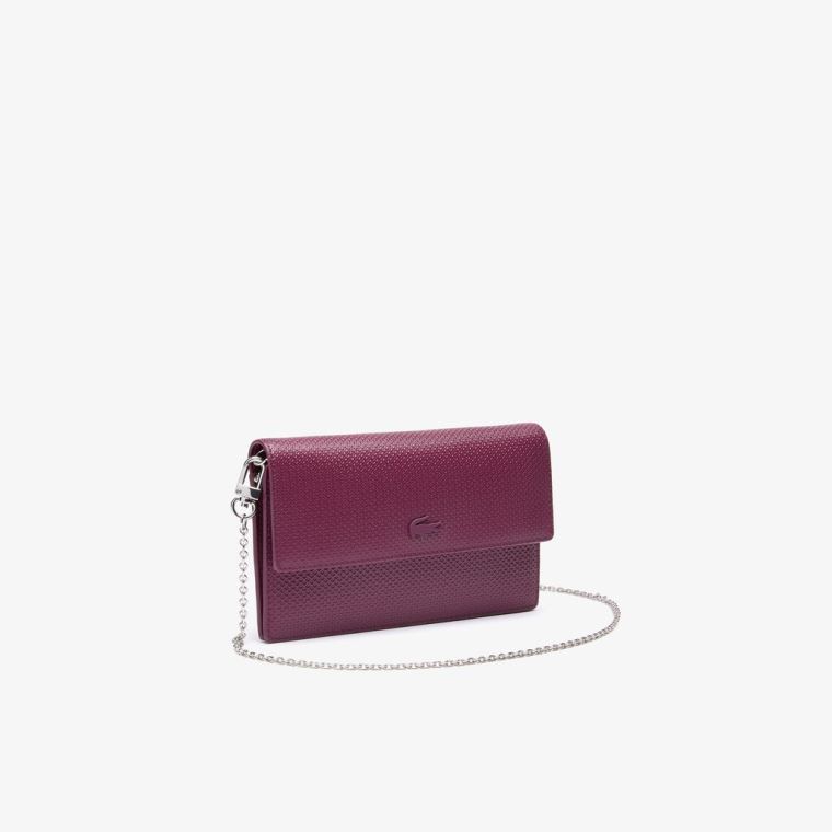 Lacoste Chantaco Chain Clutch Fuchsia | 7ouGuYgI