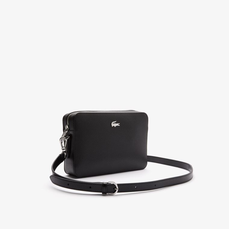 Lacoste Chantaco Detachable-Reima Premium Piqué Lær Bag Svarte | YnM2pGWB