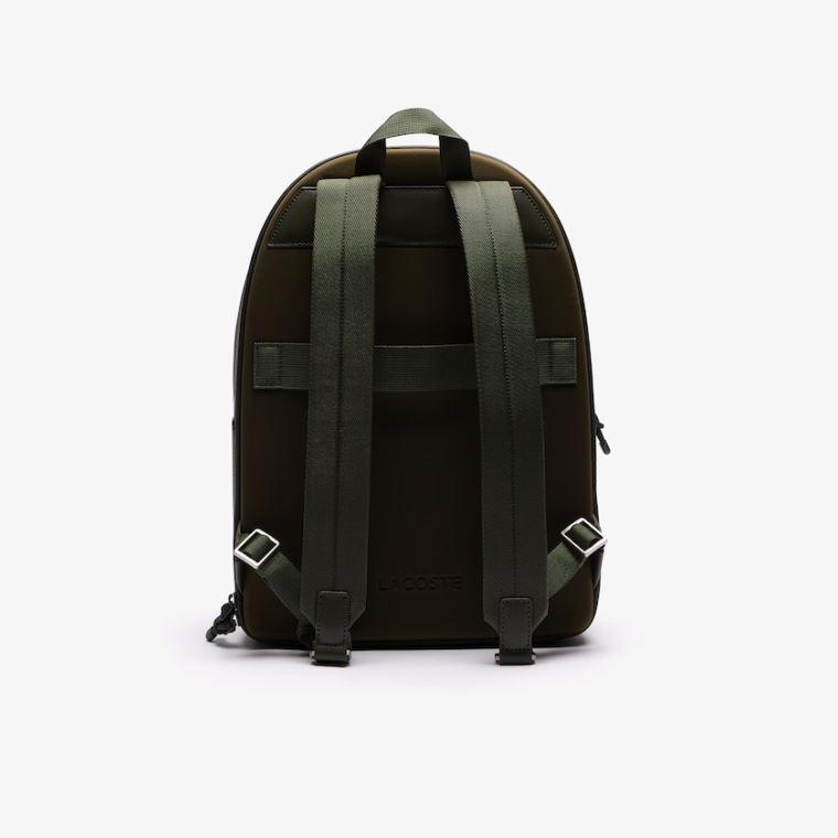 Lacoste Chantaco Graphic Piqué Lær Backpack Olivengrønne | gZs7lpGk