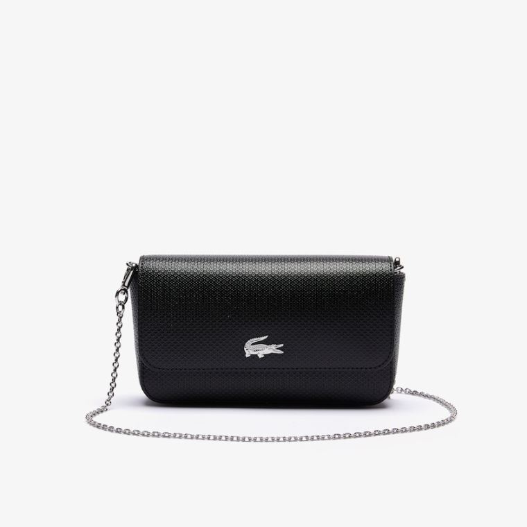 Lacoste Chantaco Piqué Lær Belt Bag Svarte | hNipLt5P