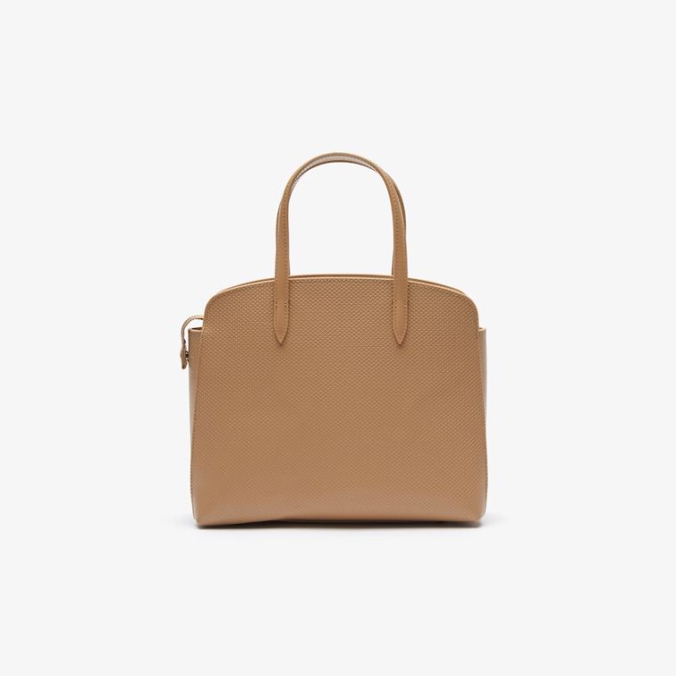 Lacoste Chantaco Piqué Lær Handbag Khaki | NGoJYIwU