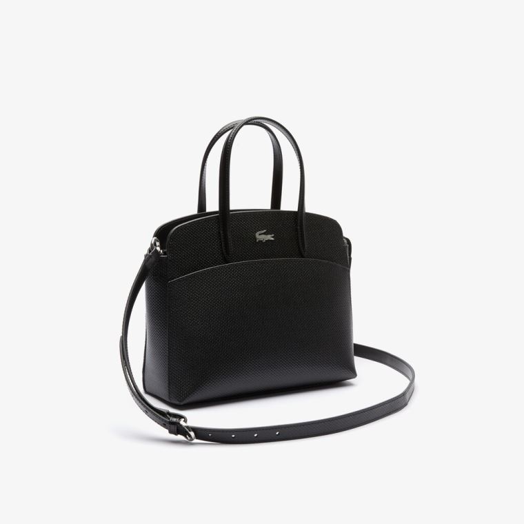 Lacoste Chantaco Piqué Lær Handbag Svarte | xLRWUqwQ