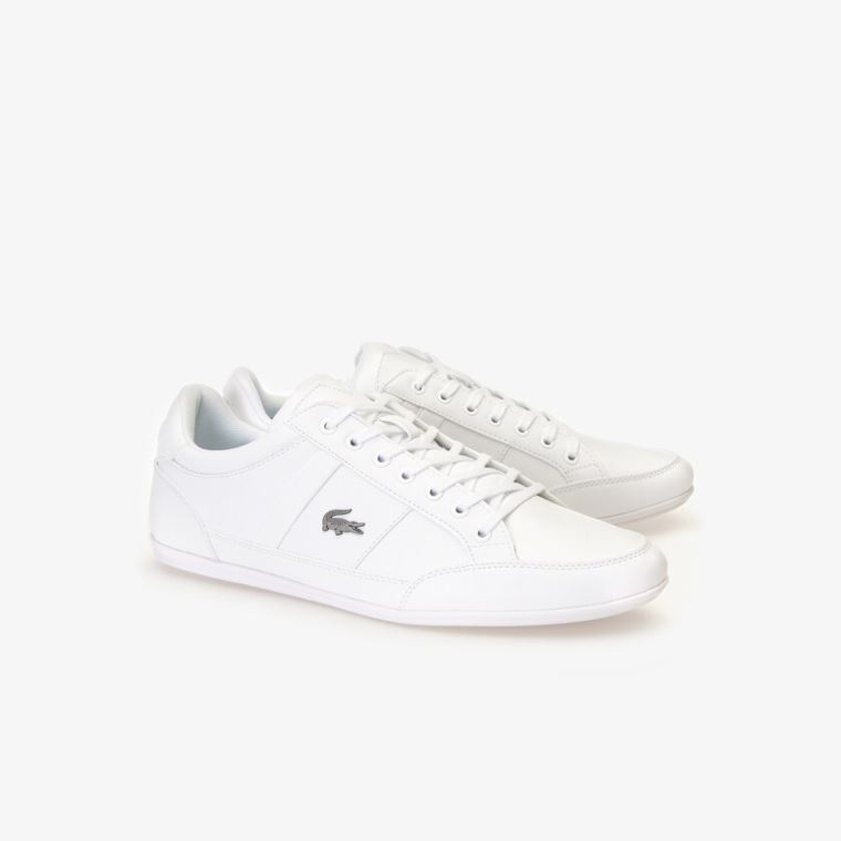 Lacoste Chaymon Nappa Lær Sneakers Hvite | q826DsIC