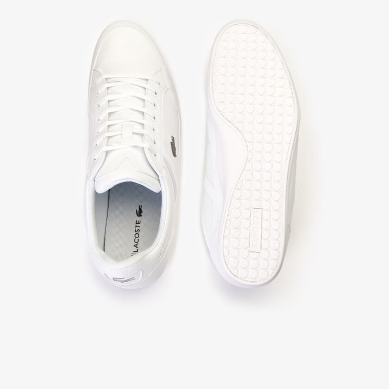 Lacoste Chaymon Nappa Lær Sneakers Hvite | q826DsIC