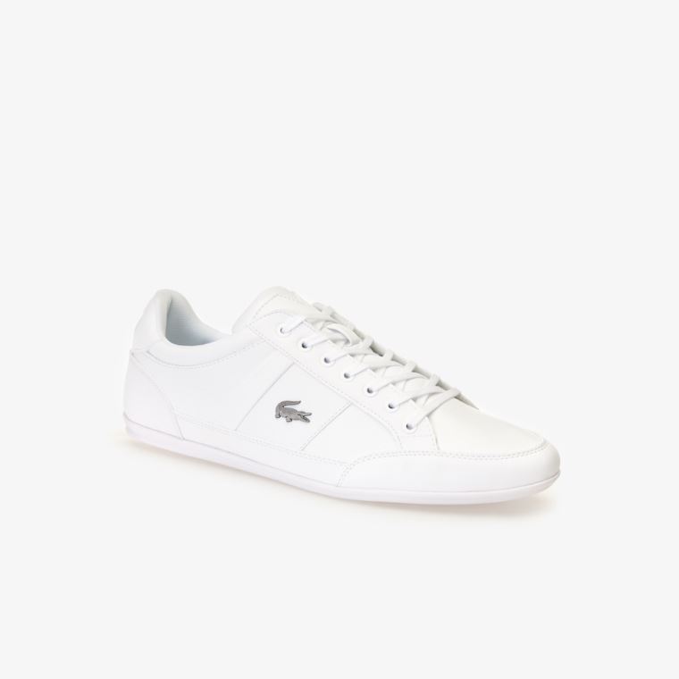 Lacoste Chaymon Nappa Lær Sneakers Hvite | q826DsIC