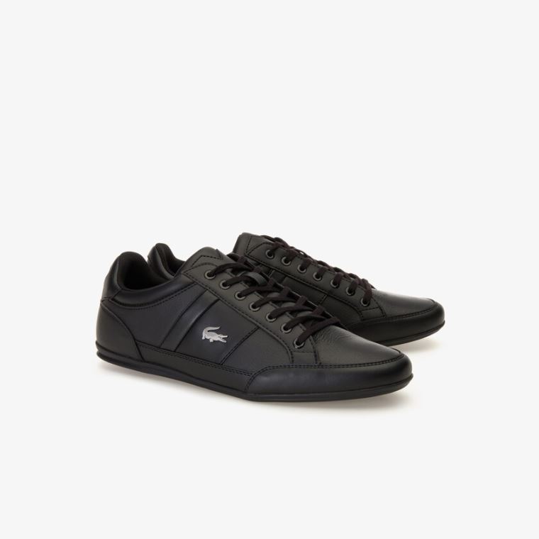 Lacoste Chaymon Nappa Lær Sneakers Svarte | r0ZUAPrr