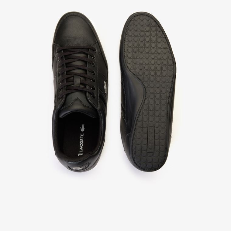 Lacoste Chaymon Nappa Lær Sneakers Svarte | r0ZUAPrr