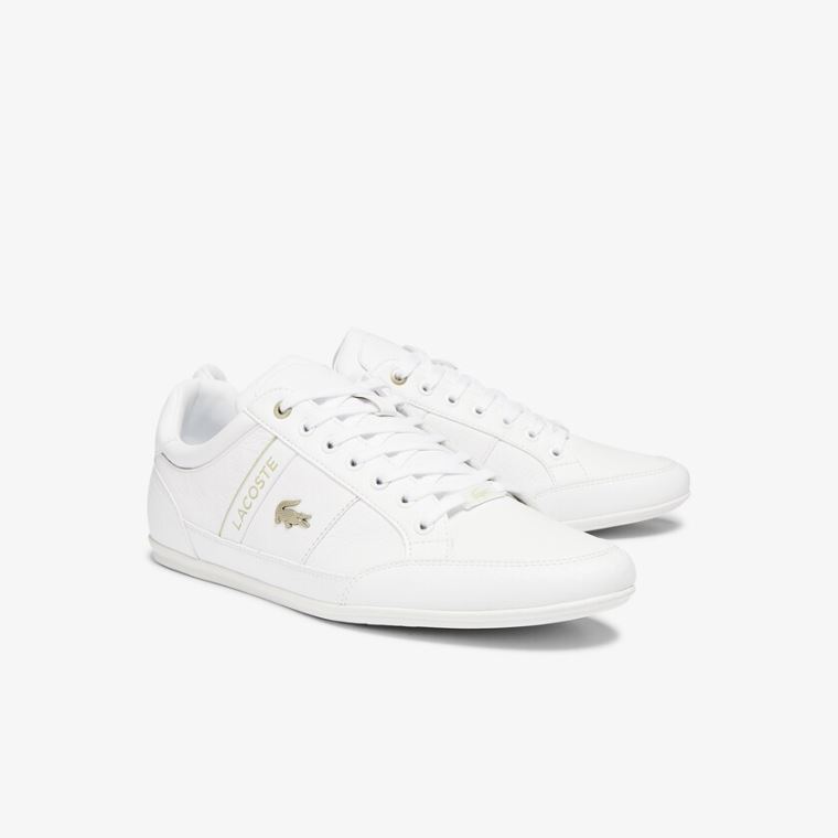 Lacoste Chaymon Syntetisk and Lær Sneakers Hvite | H1Fxxck6