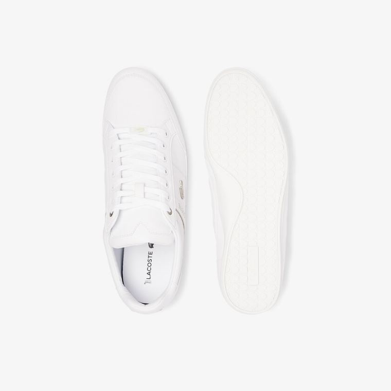 Lacoste Chaymon Syntetisk and Lær Sneakers Hvite | H1Fxxck6