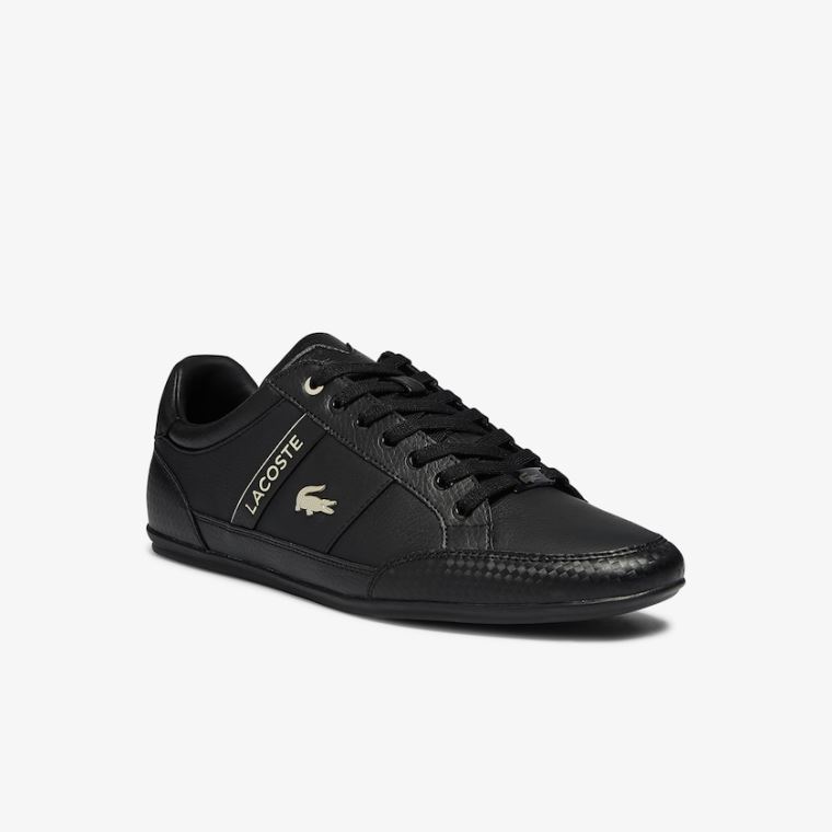 Lacoste Chaymon Syntetisk and Lær Sneakers Svarte Svarte | abNUBn0z