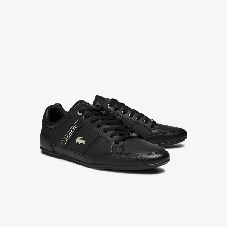 Lacoste Chaymon Syntetisk and Lær Sneakers Svarte | qzgKbSSx