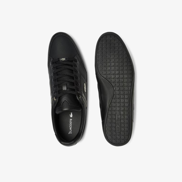 Lacoste Chaymon Syntetisk and Lær Sneakers Svarte | qzgKbSSx