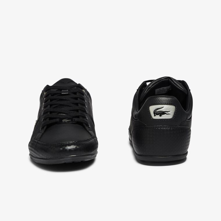 Lacoste Chaymon Syntetisk and Lær Sneakers Svarte | qzgKbSSx