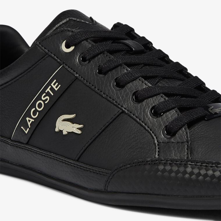 Lacoste Chaymon Syntetisk and Lær Sneakers Svarte | qzgKbSSx