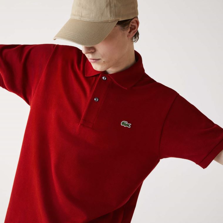 Lacoste Classic Fit L.12.12 Polo Shirt Mørke Rød | Skiwk0Dz