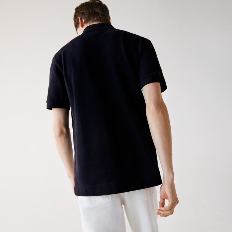 Lacoste Classic Fit Organic Bomull Piqué Polo Marineblå Blå | teCb7Dfa