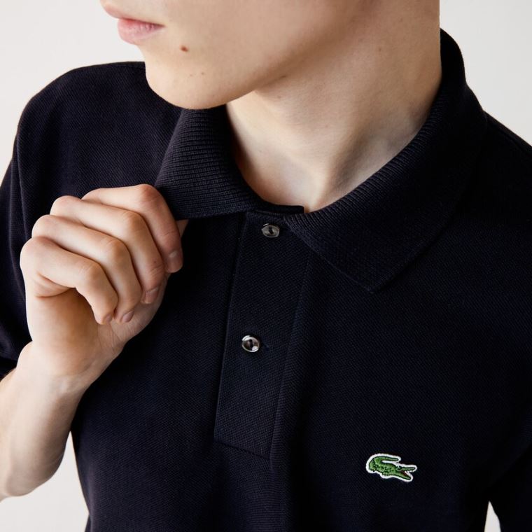 Lacoste Classic Fit Organic Bomull Piqué Polo Marineblå Blå | teCb7Dfa