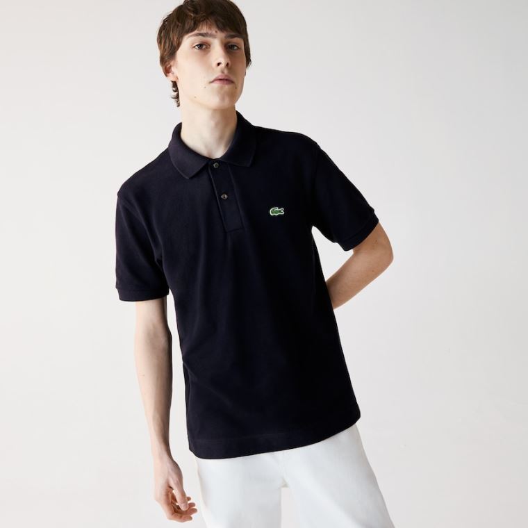 Lacoste Classic Fit Organic Bomull Piqué Polo Marineblå Blå | teCb7Dfa