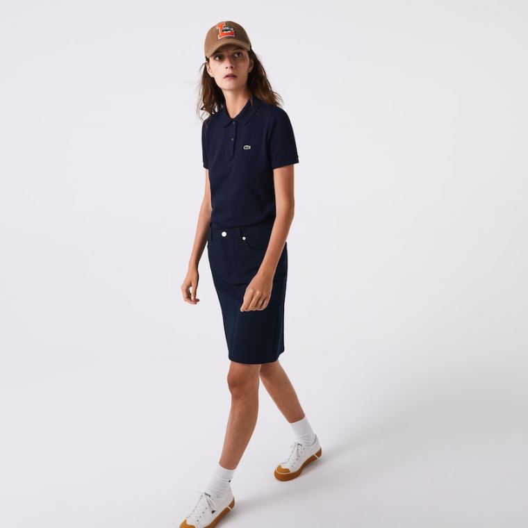 Lacoste Classic Fit Soft Bomull Petit Piqué Polo Marineblå Blå | 3MM2OdLt