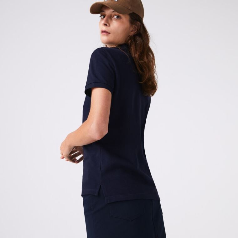 Lacoste Classic Fit Soft Bomull Petit Piqué Polo Marineblå Blå | 3MM2OdLt