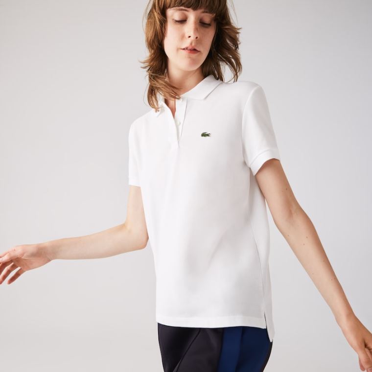 Lacoste Classic Fit Soft Bomull Petit Piqué Polo Hvite | FEZUJi6z