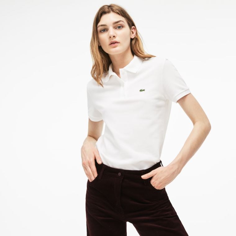 Lacoste Classic Fit Soft Bomull Petit Piqué Polo Hvite | FEZUJi6z