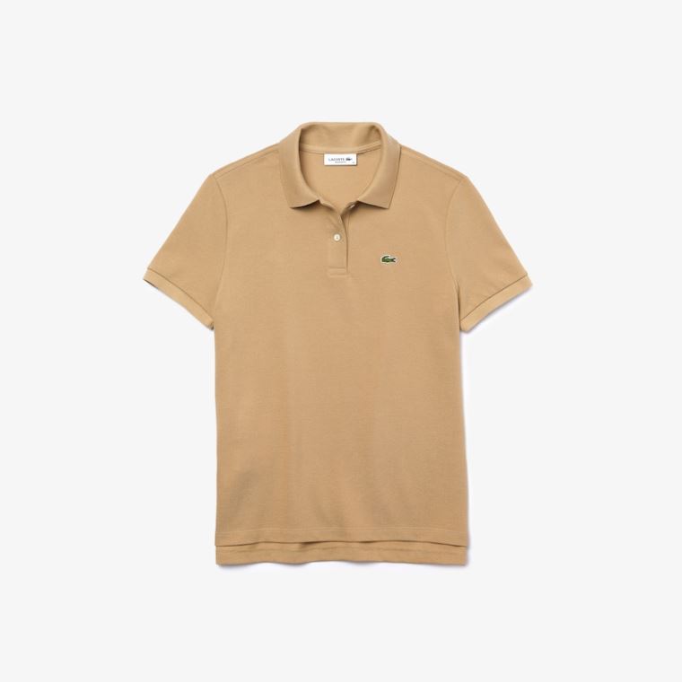 Lacoste Classic Fit Soft Bomull Petit Piqué Polo Beige | RIRQeuFB