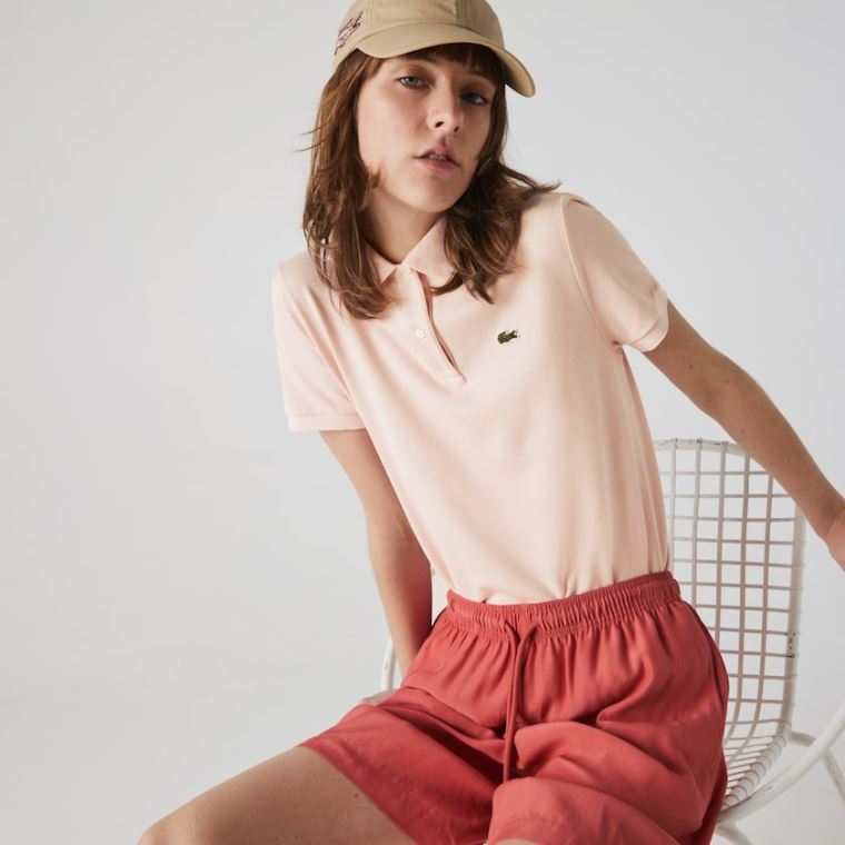 Lacoste Classic Fit Soft Bomull Petit Piqué Polo Lyse Rosa | UmIjU8to