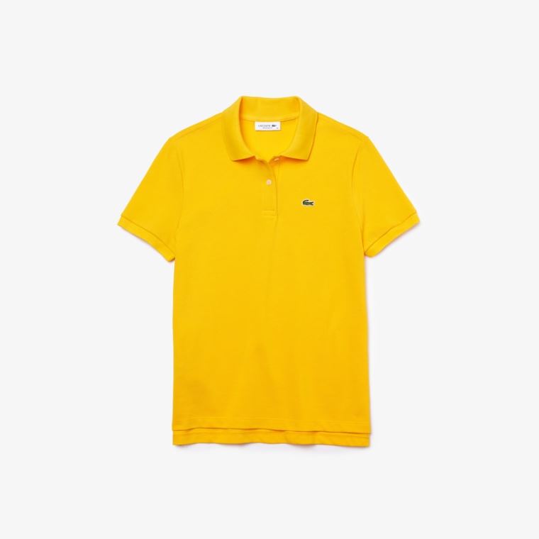 Lacoste Classic Fit Soft Bomull Petit Piqué Polo Gul | qtcltF9g